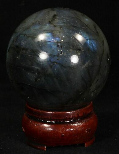 Flashy Labradorite Sphere - Great Color Play #32060